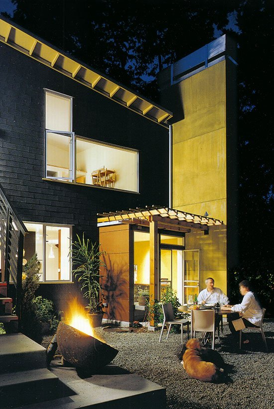 Firmitas yard at night